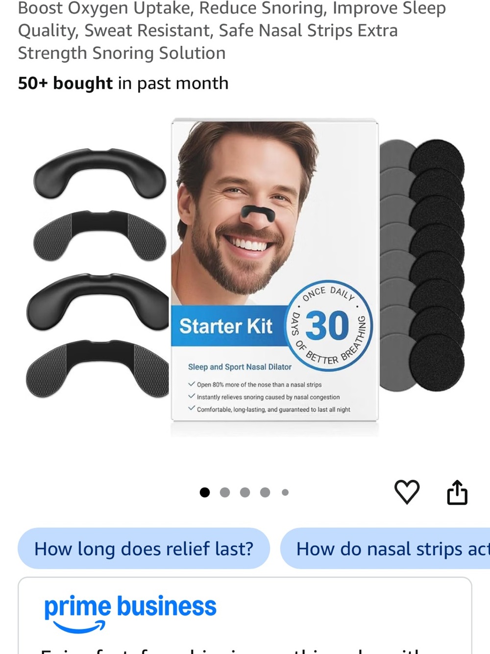 Starter Kit Sleep and Sport Nasal Dilator - Black